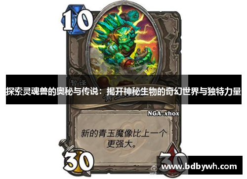 探索灵魂兽的奥秘与传说：揭开神秘生物的奇幻世界与独特力量